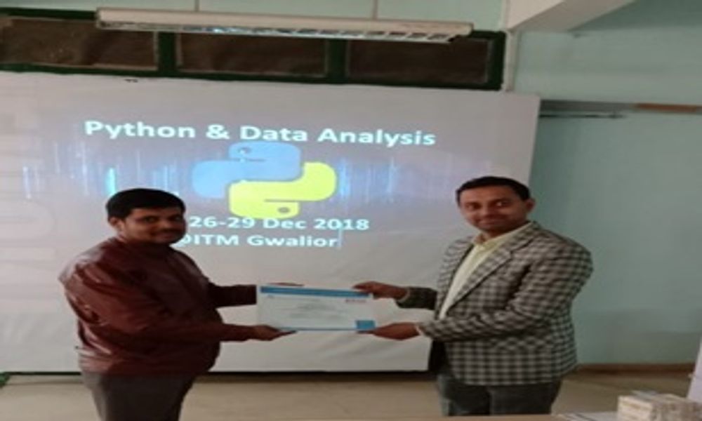 Four days FDP on python & data analytics